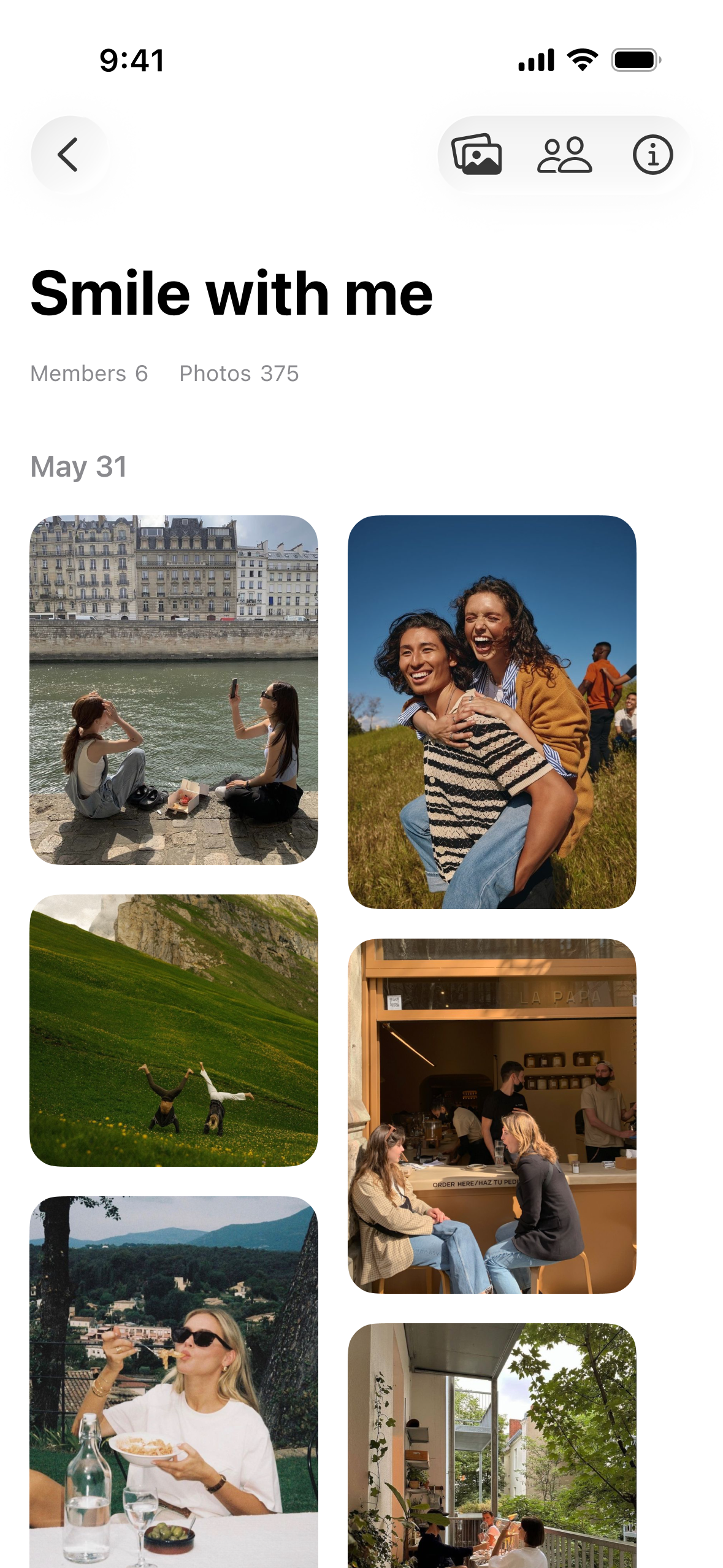 Sharing photos